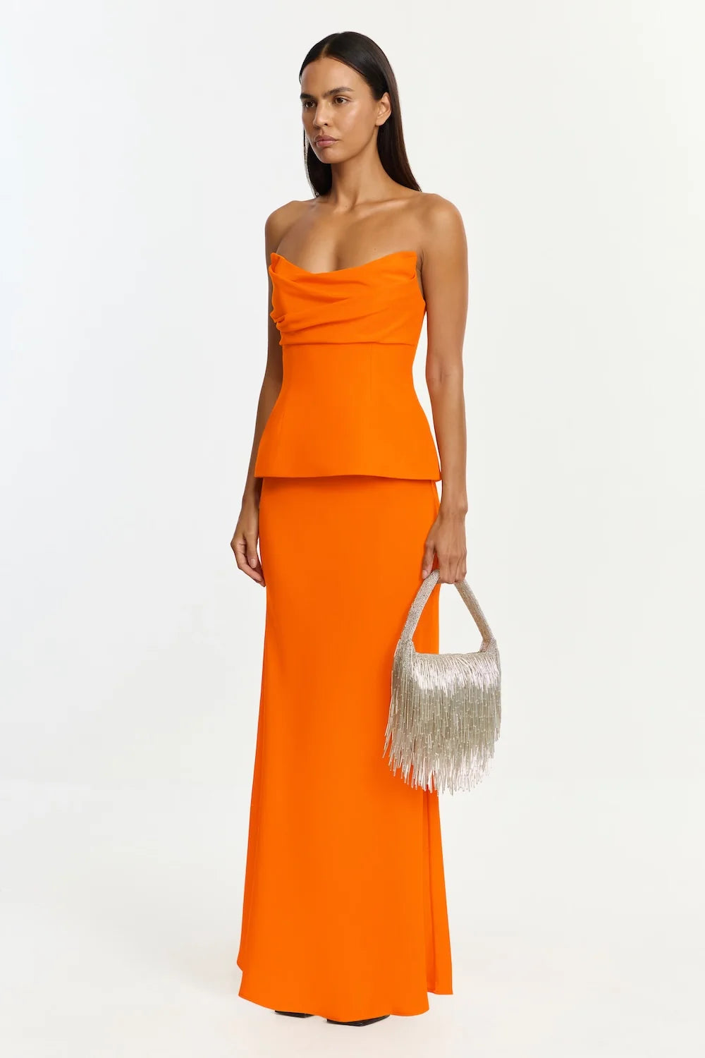 GILWELL MAXI DRESS - NEON MANGO
