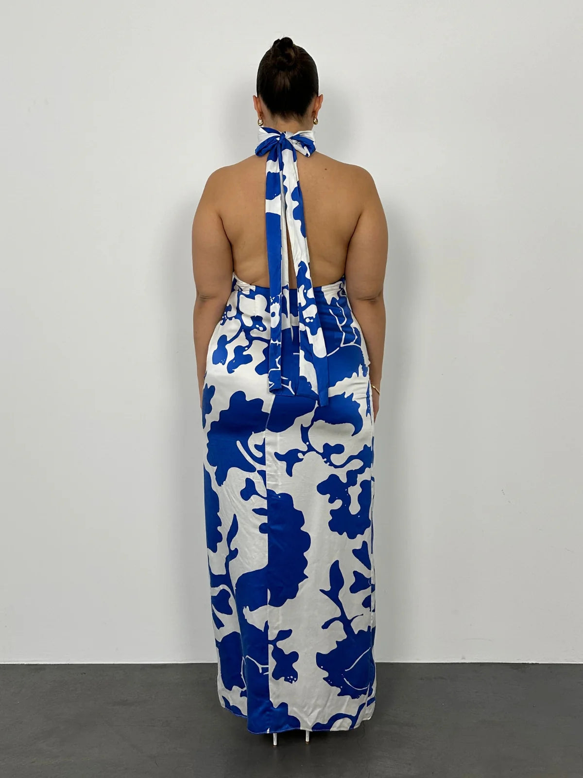 Esme Halter Dress Blue