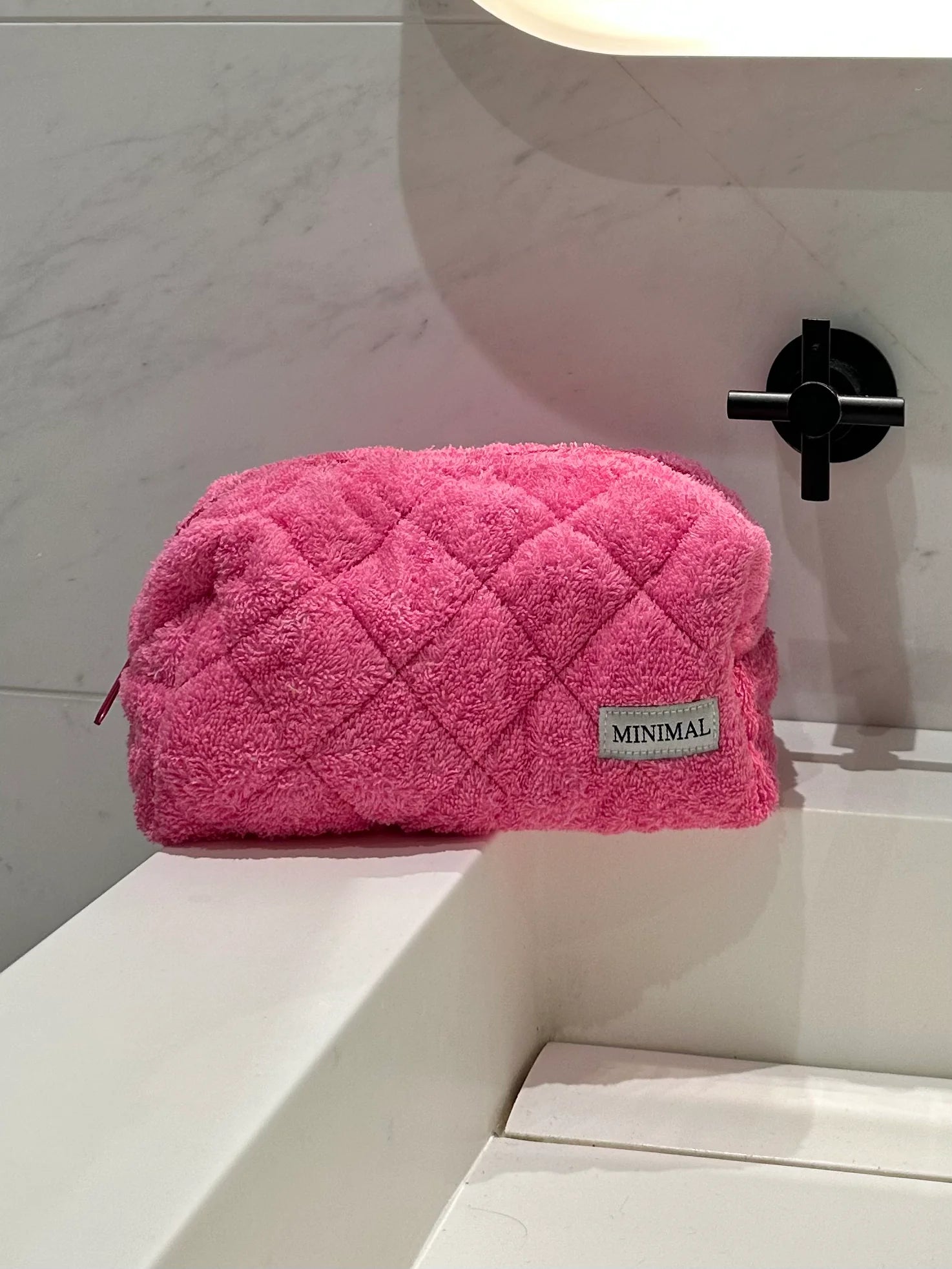 Pink Terry Makeup Bag – Large