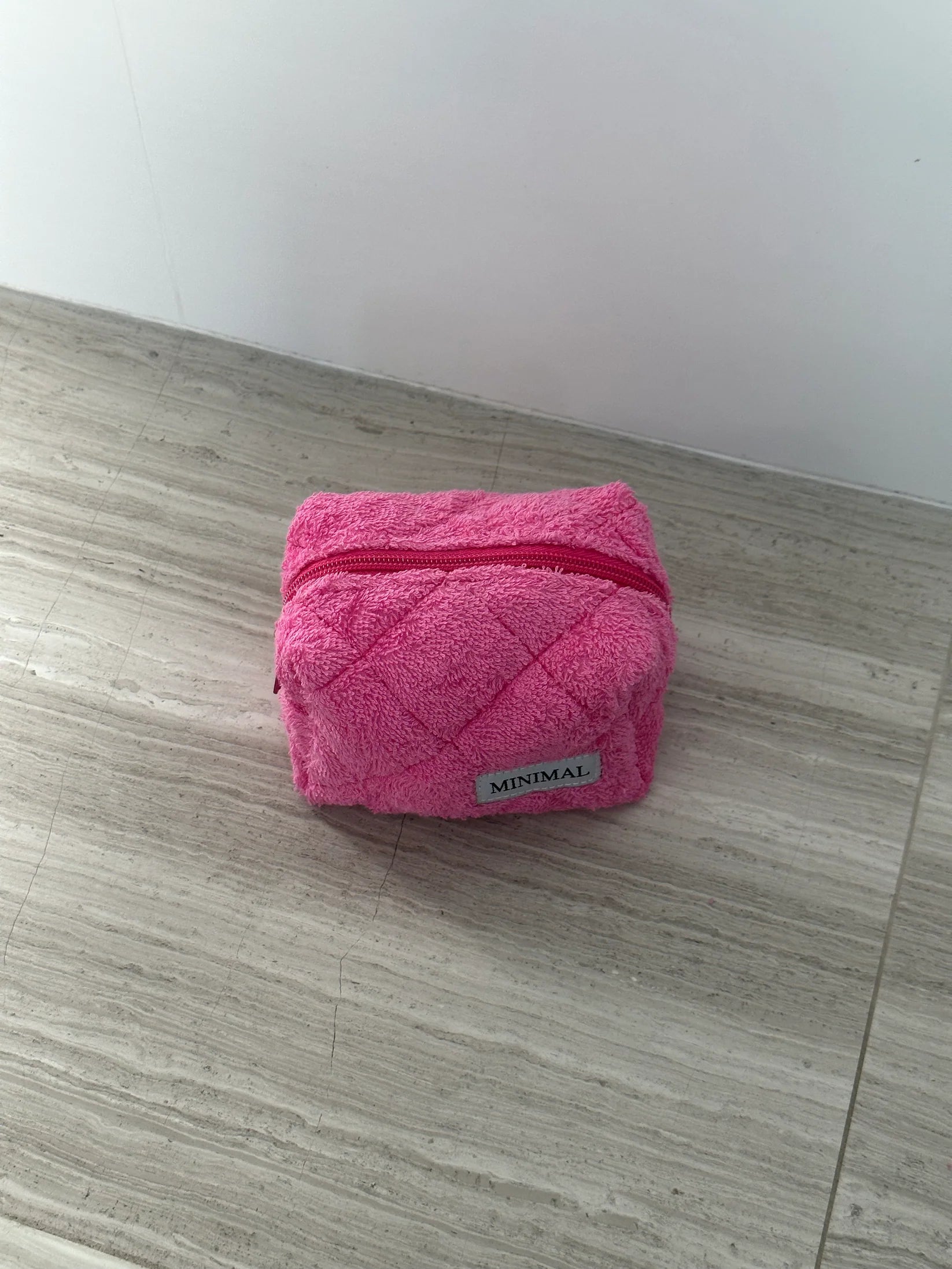 Pink Terry Makeup Bag – Small