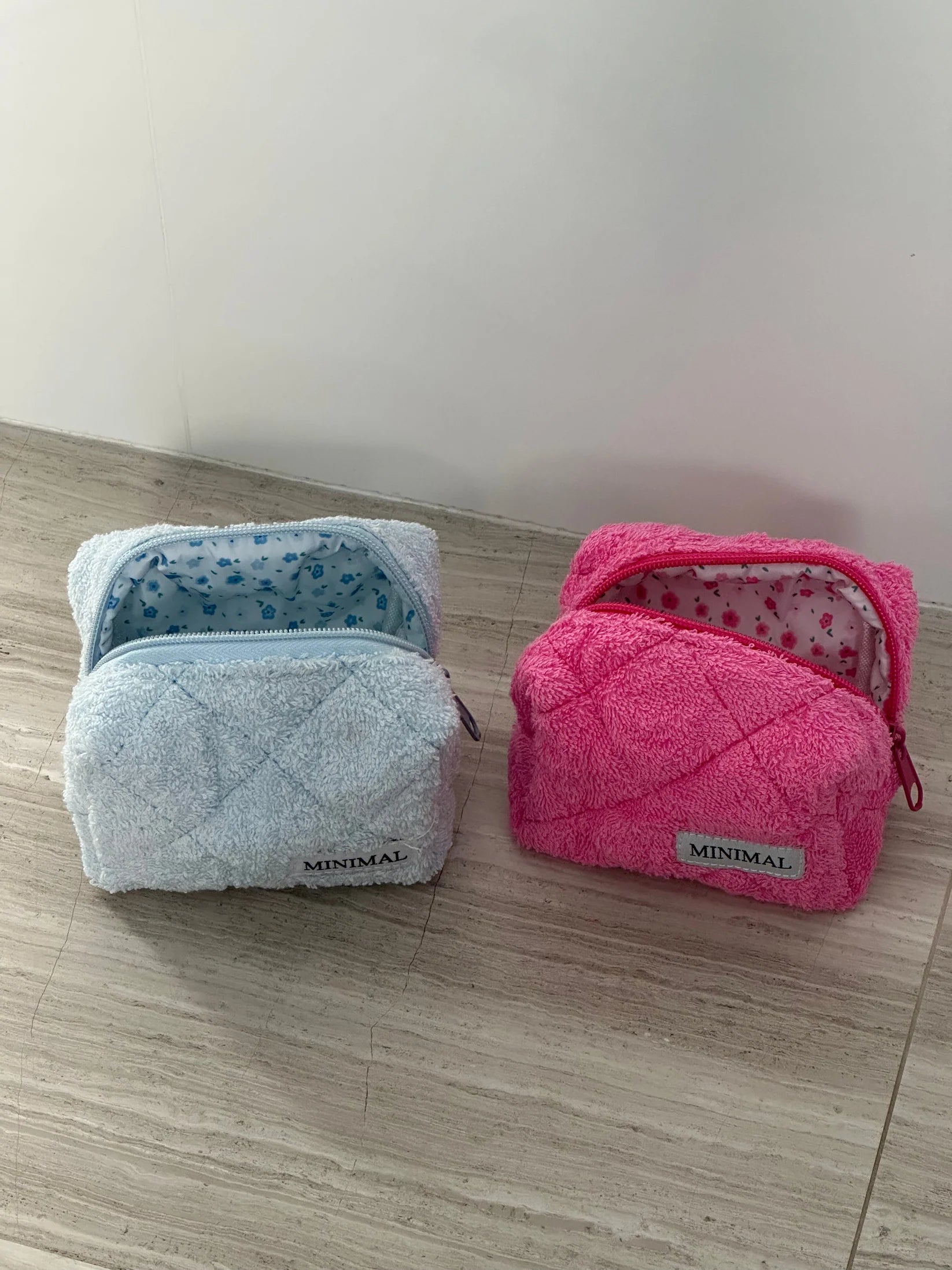 Pink Terry Makeup Bag – Small