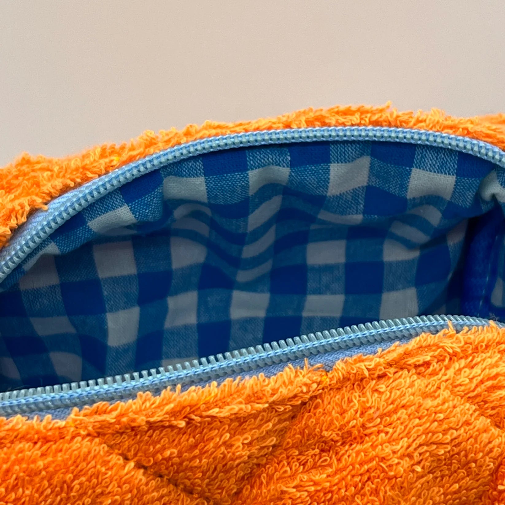 Orange Terry Makeup Bag – Medium