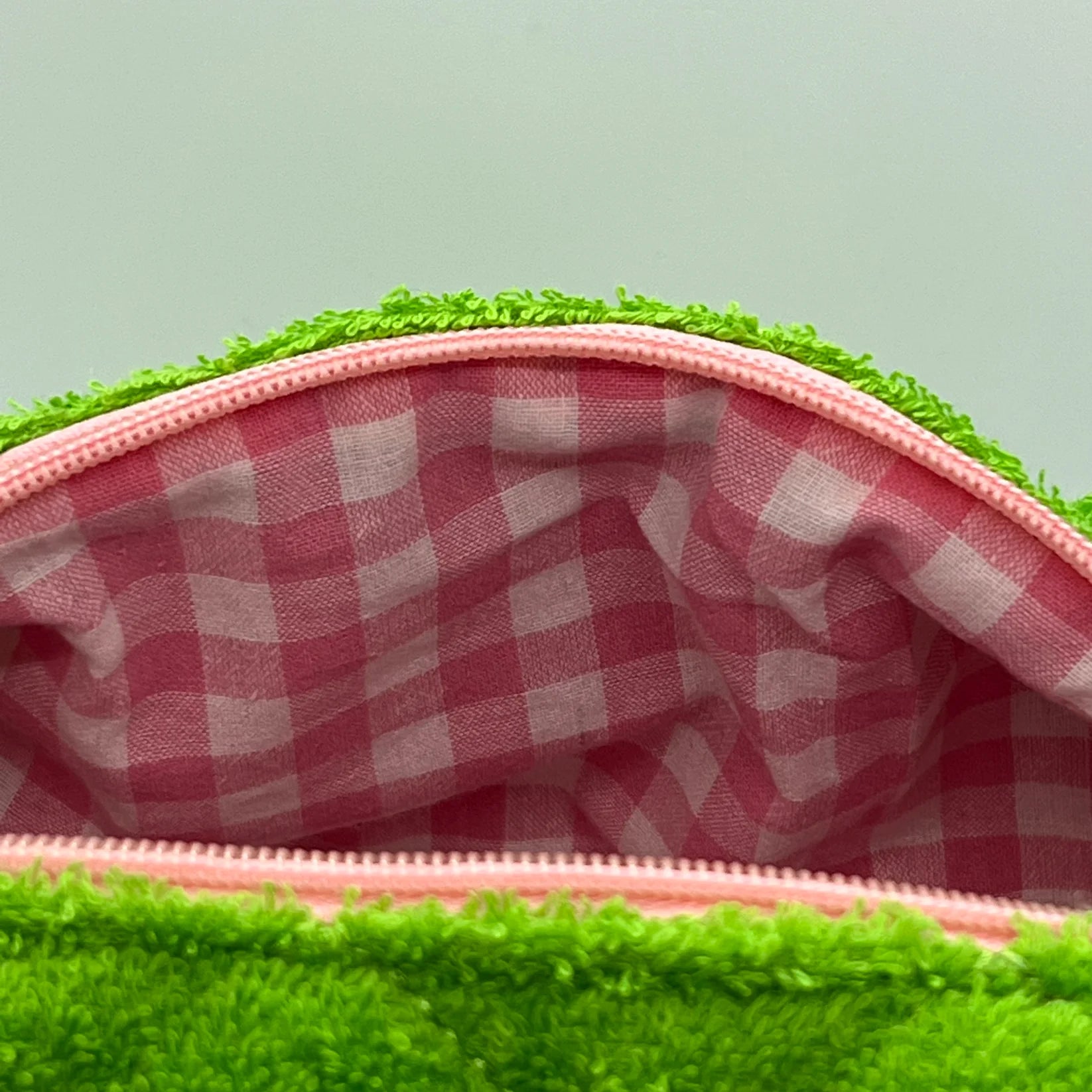 Green Terry Makeup Bag – Large