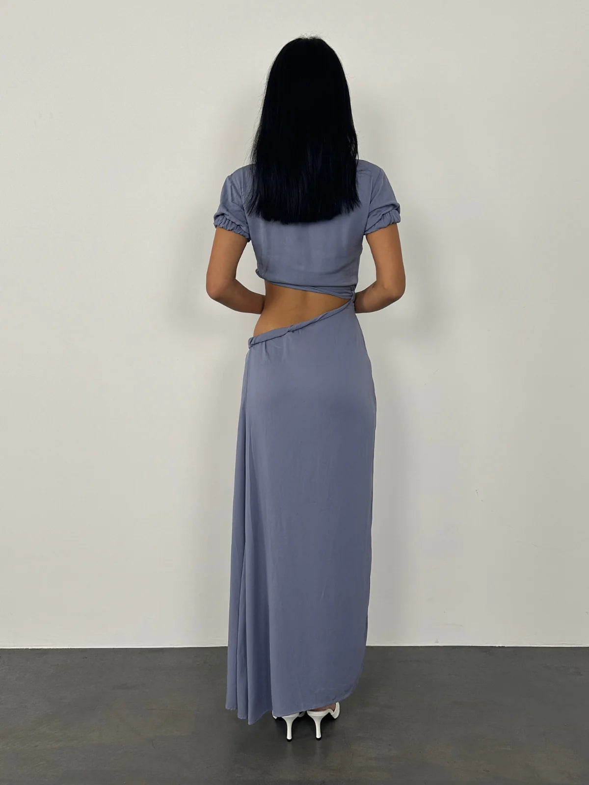 Pique Maxi Dress - Blue