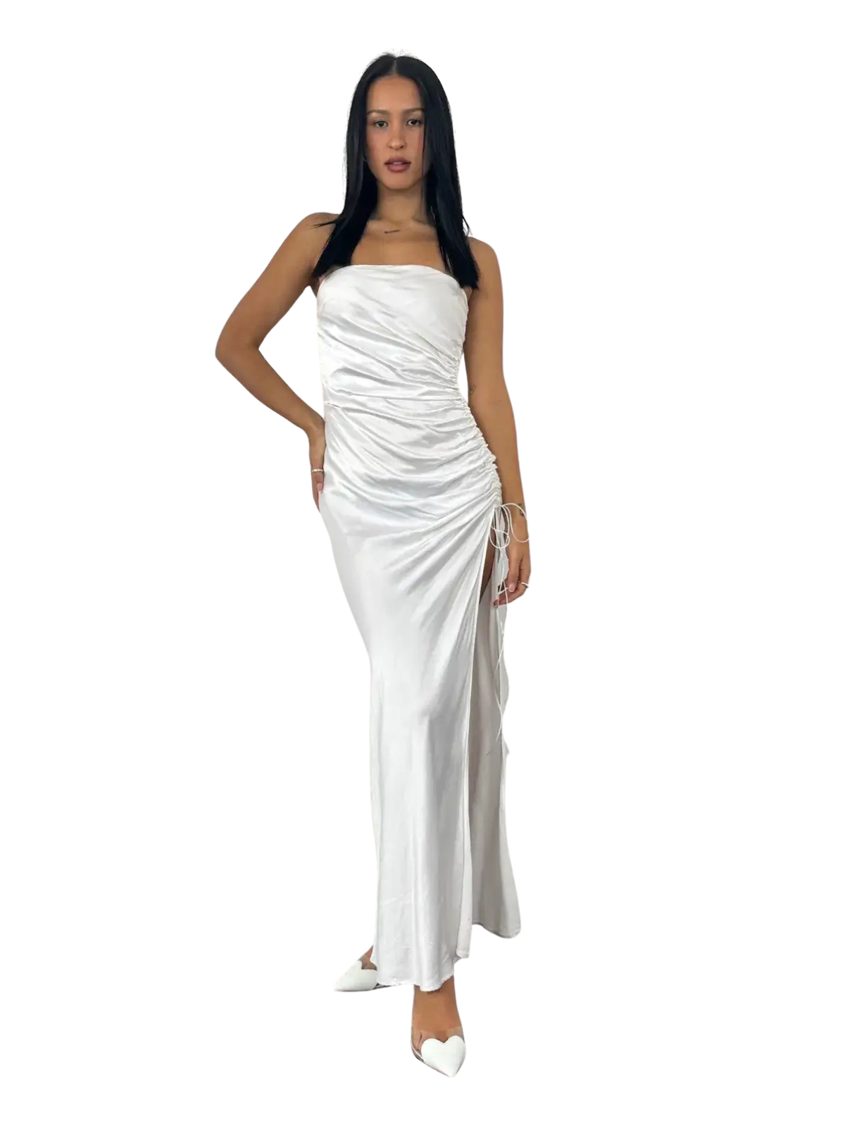 Angelina Dress White