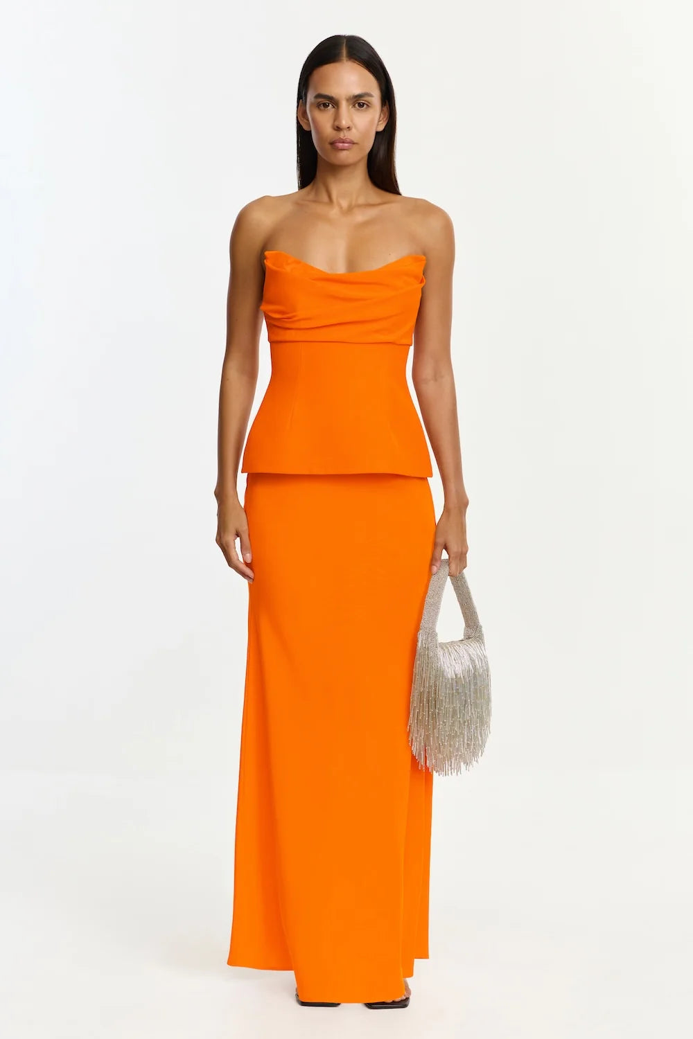 GILWELL MAXI DRESS - NEON MANGO