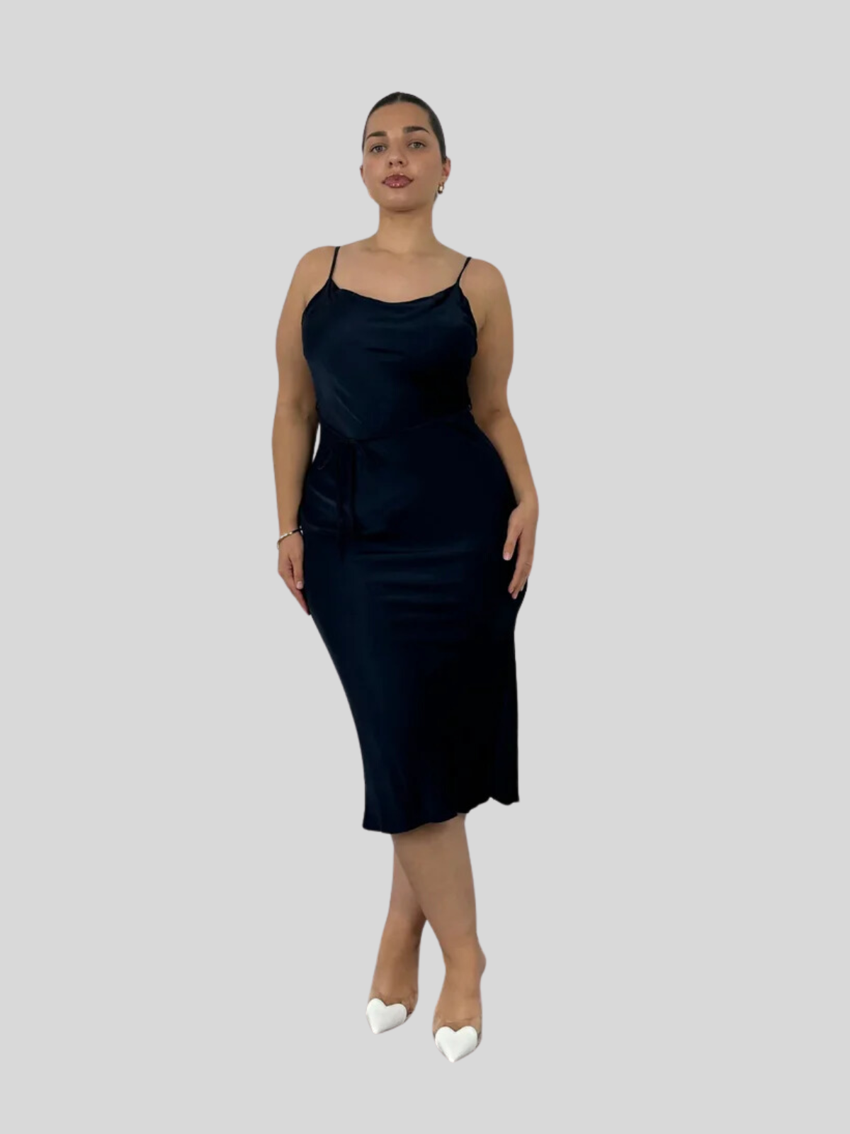 La Lune Cowl Dress Navy