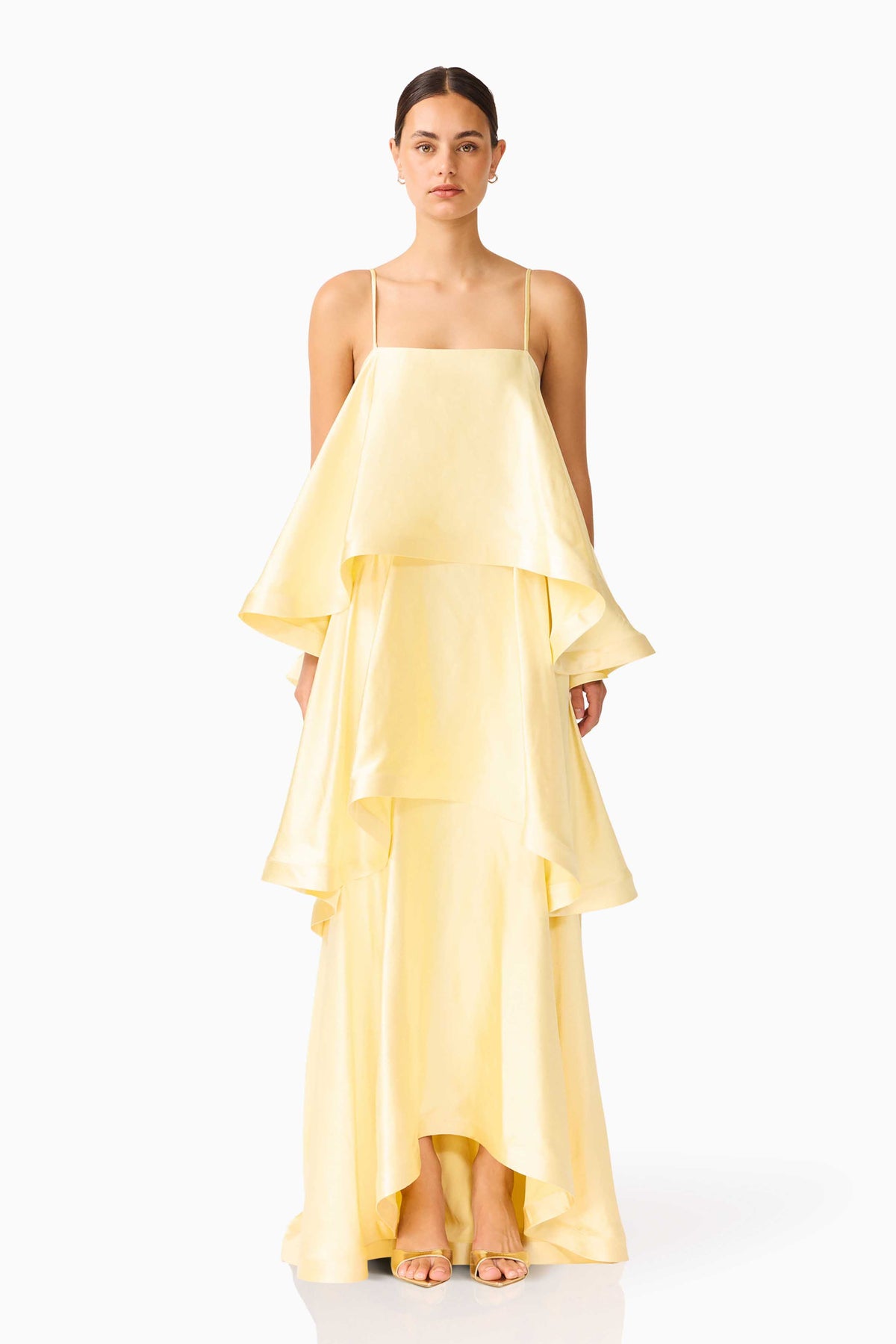 TILLY TIERED MAXI DRESS - YELLOW